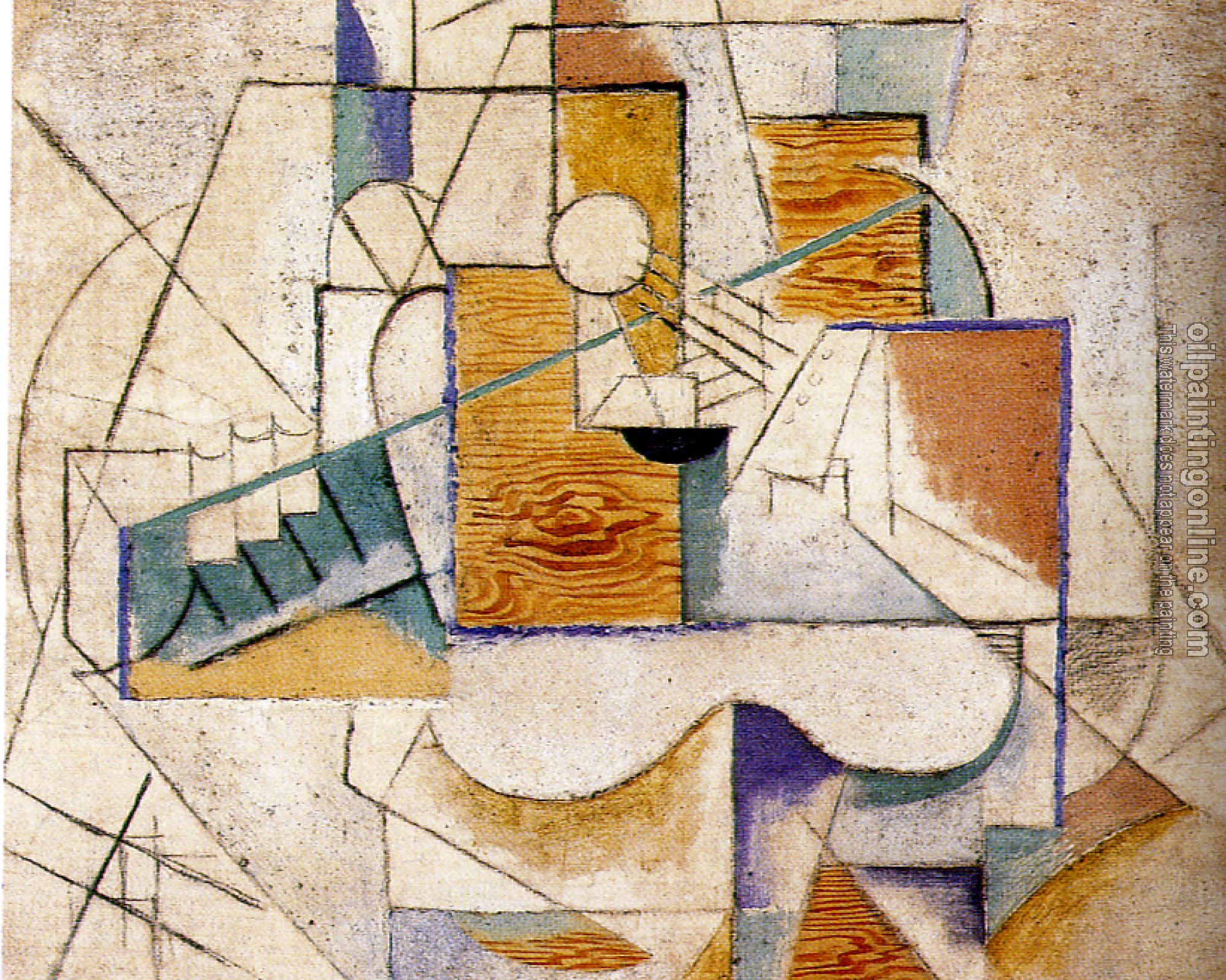 Picasso, Pablo - guitar on a table